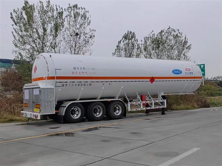 Good Price Triples 42000liters Lng Fuel Tanker Trailer