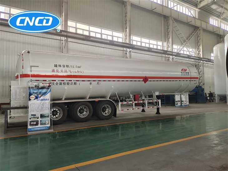 Tractor Trailer Lng Fuel 52.5M3 Tanker Trailer For Sale
