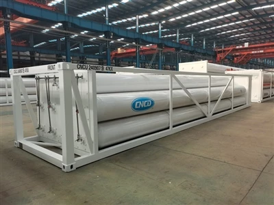 40Ft 9-Tube Cng Tube Bundle Skid Container Trailer For Cng Station Use,please...