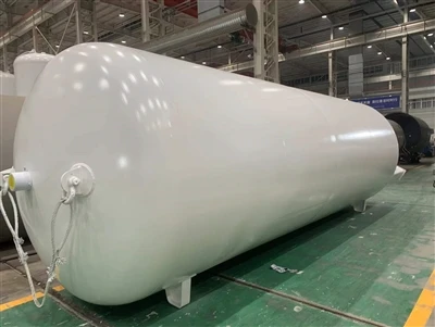 Horizontal Cryogenic Liquid Tanks Has Been Painted And Is Ready For Shipment